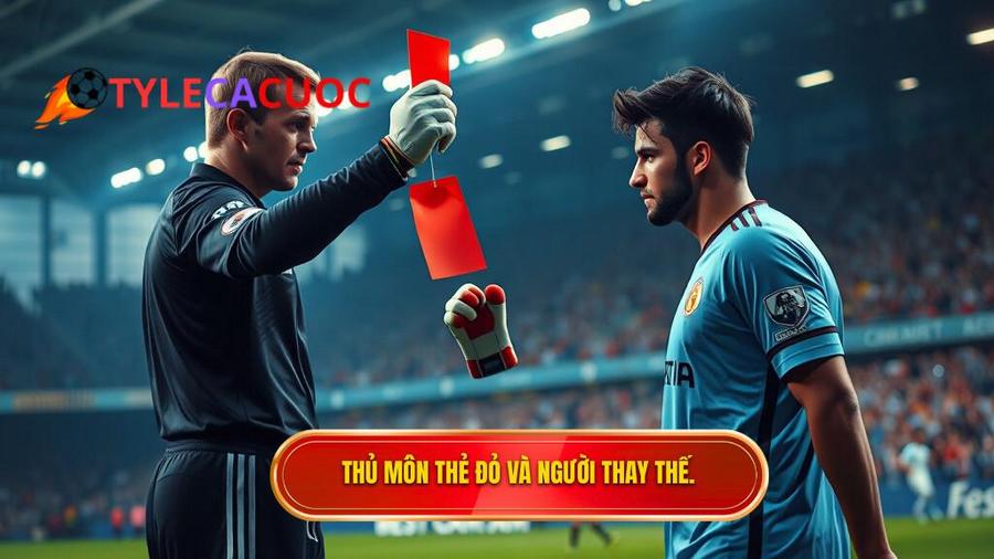 2. Các kịch bản: Thủ môn bị thẻ đỏ thì ai bắt gôn?